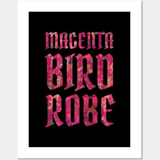 This is a magenta bird robe Posters and Art